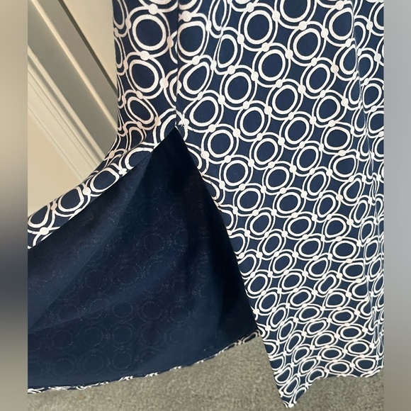 Land’s End 2010’s Navy and White Dress in Large 14-16 - Picture 5 of 6